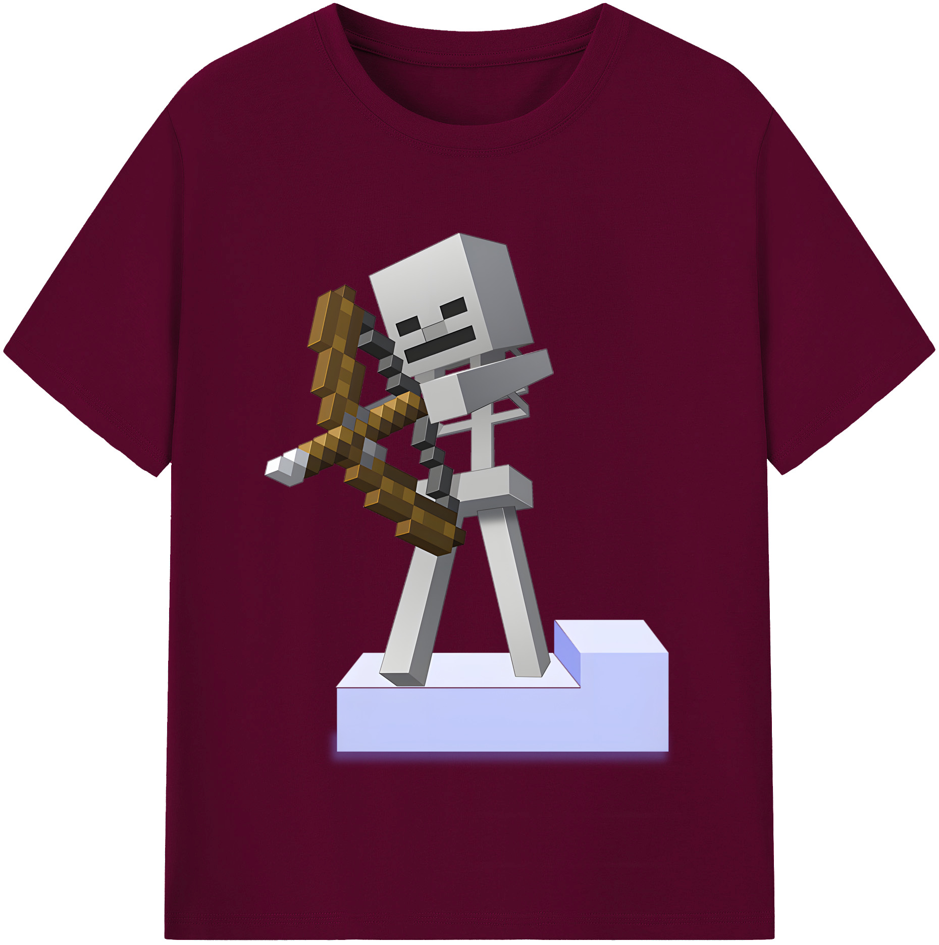 （画像用） マインクラフト ブロックの世界 Minecraft MC Block world レディースカジュアルプリントTシャツ（綿100％）